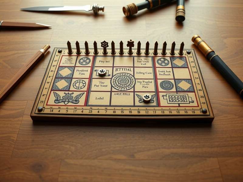 Ancient Powerful Angle Ruler Game Board